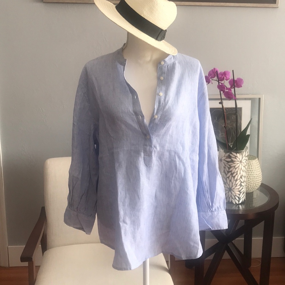 🌸 Gorgeous RALPH LAUREN tunic-blouse 100% linen